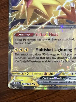 Zapdos EX Double Rare Holofoil Card 145/165 151 Pokemon TCG - Image 5