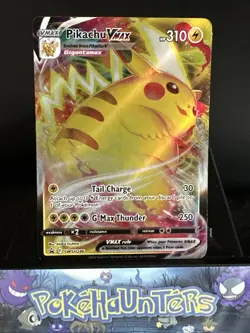 Pokemon Card PIKACHU VMAX Swsh286 STANDARD SIZE Black Star Promo Played - Image 1
