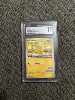 Pokemon TCG 2024 Illustration Contest Pikachu (SVP 214) CGC 10 Gem Mint - Image 1