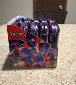 Lot 10 Sealed Mini Tins Pokemon TCG Mega Evolution Mega Heroes w/ Display Box - Image 2