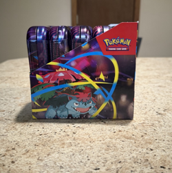 Lot 10 Sealed Mini Tins Pokemon TCG Mega Evolution Mega Heroes w/ Display Box - Image 4