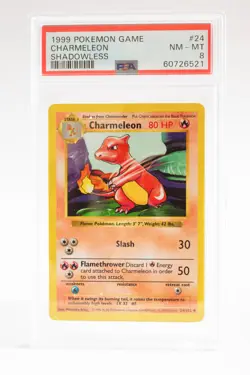 Pokemon 1999 Base Set Charmeleon Shadowless [PSA 8] - Image 1
