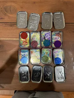 Lot Of 36 : Pokemon Opened Mini Tins Empty No Packs has Coins and Stickers - Image 2