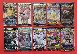 Pokemon Silver Tempest Mega Evolutions 151 Black Bolt (+6) 10 Pack Booster Lot! - Image 1