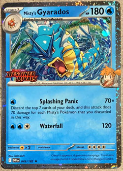 Pokemon Destined Rivals Misty's Gyarados Stamped Promo 49 /182 - Image 1