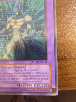 Yugioh Elemental Hero Aqua Neos Ultimate Rare 1st Ed POTD-EN031 Gold Stamp NM - Image 5