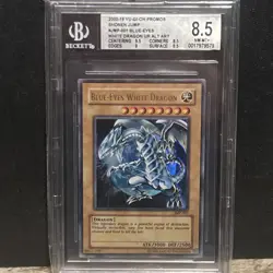 BGS 8.5 YuGiOh Blue-Eyes White Dragon JMP-001 Ultra Rare Shonen Jump Promo 2002 - Image 1
