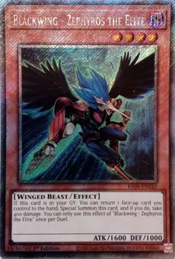 RA04-EN145 BLACKWING - ZEPHYROS THE ELITE PLATINUM SECRET RARE 1ST ED YuGiOh - Image 1