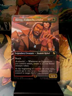 Final Fantasy Barret, Avalanche Leader & Land (Borderless) Chocobo Track Foil NM - Image 2