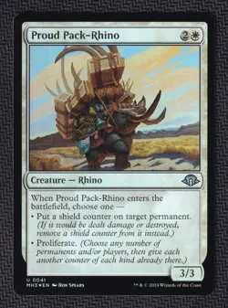 Proud Pack-Rhino (Foil) - 41 - Modern Horizons 3 NM-Mint - MTG - Image 1