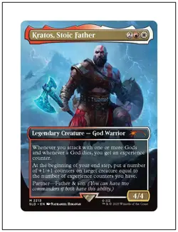 1x Kratos, Stoic Father, Secret Lair, Magic MTG NM - Image 1