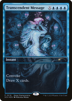 Transcendent Message (Store Championship) FOIL PROMO NM Blue Rare CARD ABUGames - Image 1