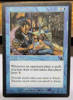 MTG Magic the Gathering Rhystic Study Prophecy Never Played Near Mint - Image 1