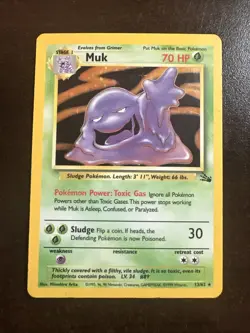 Muk 13/62 Holo Rare HP Pokemon TCG Fossil WOTC HP - Image 1