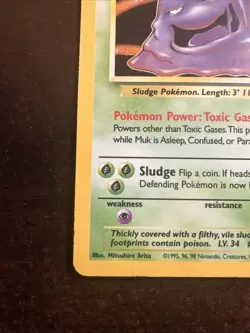 Muk 13/62 Holo Rare HP Pokemon TCG Fossil WOTC HP - Image 5