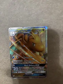 Pokemon TCG Dragonite GX Holo Ultra Rare Card Unified Minds - Image 1