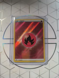 Pokemon TCG Fire Energy (Texture Full Art) Crown Zenith 153/159 Holo Ultra Rare - Image 1