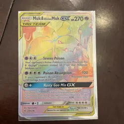 Pokemon Muk Alolan Muk GX Holo Card 220/214 Secret Rare Unbroken Bonds - Image 2