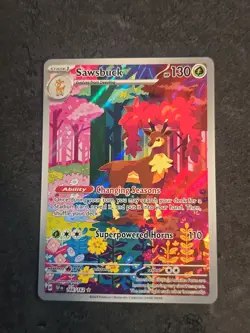 Pokemon TCG Sawsbuck Card 166/162 SV05: Temporal Forces NM Condition - Image 1