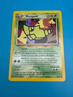 Metapod Neo Discovery Set #42 Pokemon Card Vintage Near Mint - Image 3