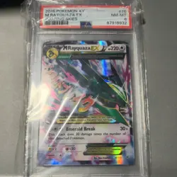 2015 POKEMON XY ROARING SKIES #76 MEGA RAYQUAZA EX PSA 8 - Image 1