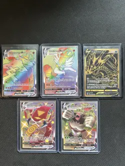 Pokemon SWSH Rainbow VMAX Lot - 5 Cards - Image 1