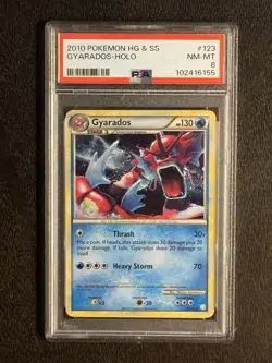 Gyarados 2010 HeartGold & SoulSilver 123/123 Holo Pokemon Card PSA 8 - Image 1
