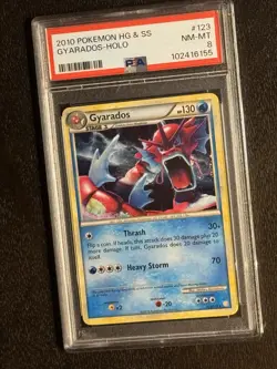Gyarados 2010 HeartGold & SoulSilver 123/123 Holo Pokemon Card PSA 8 - Image 3