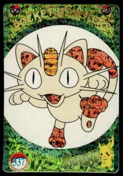 Meowth #337 1995 Pokemon Vending Prism Sticker - Image 1