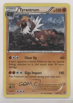 Tyrantrum (Cosmos Holo Ancient Power Box exclusive) Pokemon XY Furious Fists #62 - Image 1