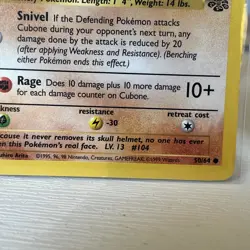 Pokemon TCG Cubone Jungle 1st Edition Common Card - Image 2