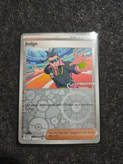 Pokemon TCG Destined Rivals Professor Program Judge Holo Promo 167/182 - Image 1