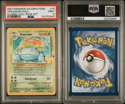 MINT 2021 POKEMON CELEBRATIONS CLASSIC COLLECTION #15 VENUSAUR-HOLO PSA 9-NEW !! - Image 3