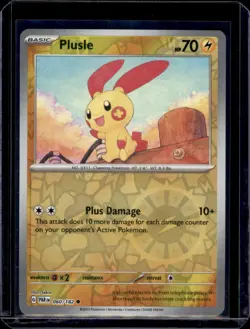 Plusle SV04: Paradox Rift Pokemon 060/182 Reverse Holo NM+ - Image 1