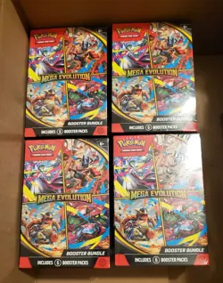 Pokemon Mega Evolutions Booster Bundle - Lot Of 4 - Sealed - In Hand - Image 2
