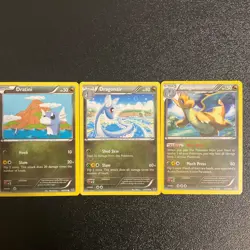 x3 Dratini Dragonair Dragonite Pokemon XY Roaring Skies RARE Cute 49 50 51/108 - Image 1