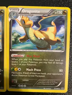 x3 Dratini Dragonair Dragonite Pokemon XY Roaring Skies RARE Cute 49 50 51/108 - Image 4