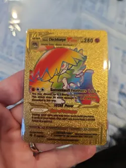 Decidueye Vstar Rainbow Gold Foil Fan Art Vinyl Textured Collector Pokemon HP280 - Image 1