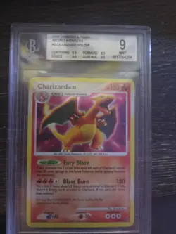 2007 POKEMON DIAMOND & PEARL SECRET WONDERS HOLO #3 CHARIZARD BGS 9 - Image 3