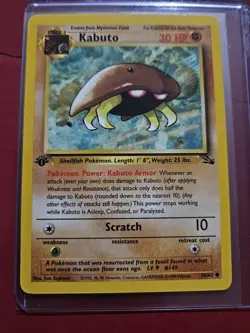 1999 Pokemon Fossil 1st Edition Kabuto #50/62 Near Mint Extremely Clean Fresh - Image 1