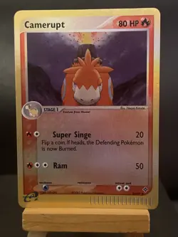 Pokemon Card Camerupt 24/97 Reverse Holo EX Dragon Set Light play - Image 1