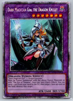 Dark Magician Girl Dragon Knight Platinum Secret Rare - Bonanza RA03 Yugioh Card - Image 1