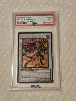 Yugioh Red Nova Dragon CT07-EN005 Secret Rare Limited Edition PSA 9 - Image 1