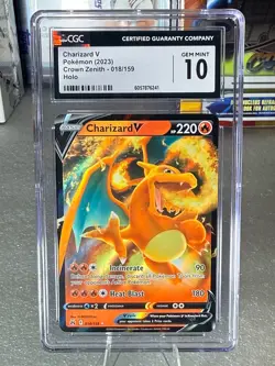 Charizard V 018/159 Crown Zenith Holo Graded Pokemon Card CGC 10 Gem Mint 💎 - Image 1
