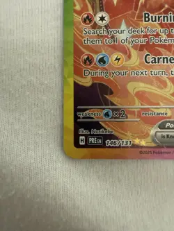 Pokemon TCG Flareon EX Prismatic Evolutions Sir Holo Card 146/131 - Image 2
