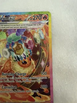 Pokemon TCG Flareon EX Prismatic Evolutions Sir Holo Card 146/131 - Image 4