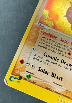 SOLROCK *Holo Rare* (LP) - Sandstorm 13/100 - Pokemon Trading Card Game - Image 3