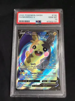 Pokemon Cards: Sword & Shield Ultra Rare: Morpeko V 190/202: PSA 10 - Image 1