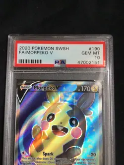 Pokemon Cards: Sword & Shield Ultra Rare: Morpeko V 190/202: PSA 10 - Image 3