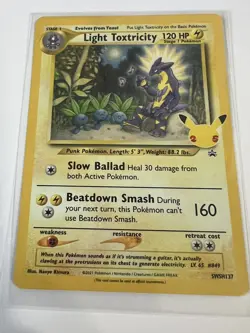 Light Toxtricity SWSH137 Pokemon Celebrations Promo Card Holo - Image 1